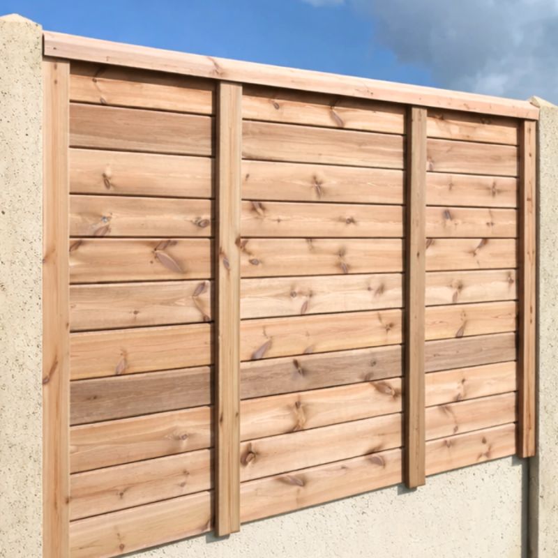 Couvertine à Palissade Bois Douglas 45x75x2000mm