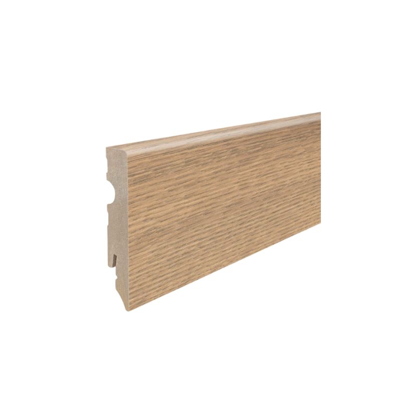 Plinthe à emb,15x80mm 2,2m Cube MDF Chêne Flavia nature