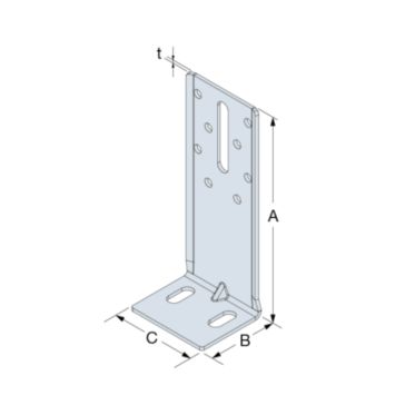 Équerre de Bardage EBCN100/2.5 Z450 pour Isolation Thermique par l’Extérieur