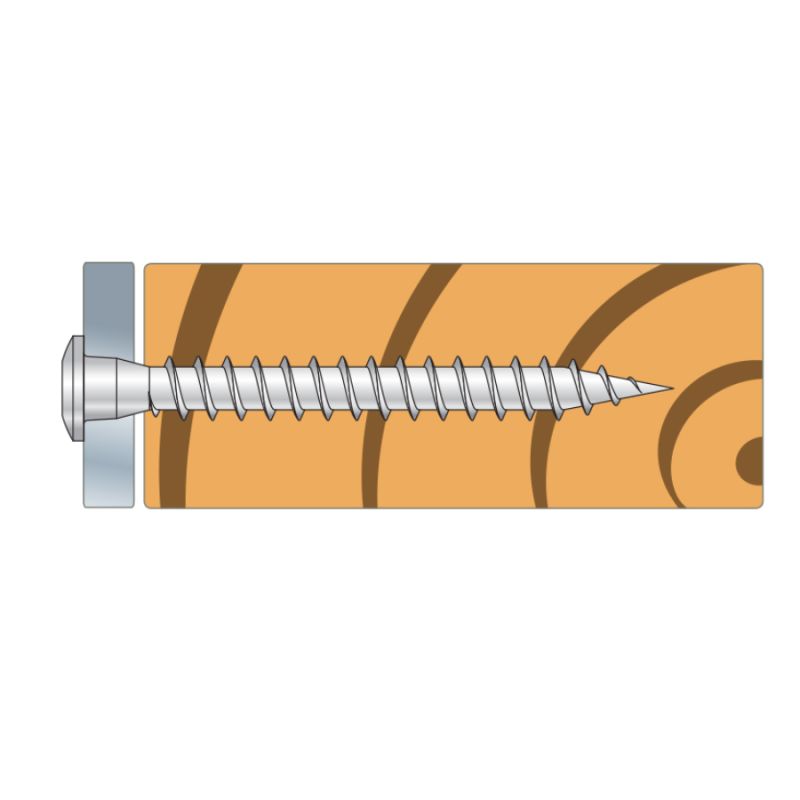 Vis pour Connecteurs Bois Simpson CSA inox A4 tête Torx Diamètre 5 - Boîte de 250