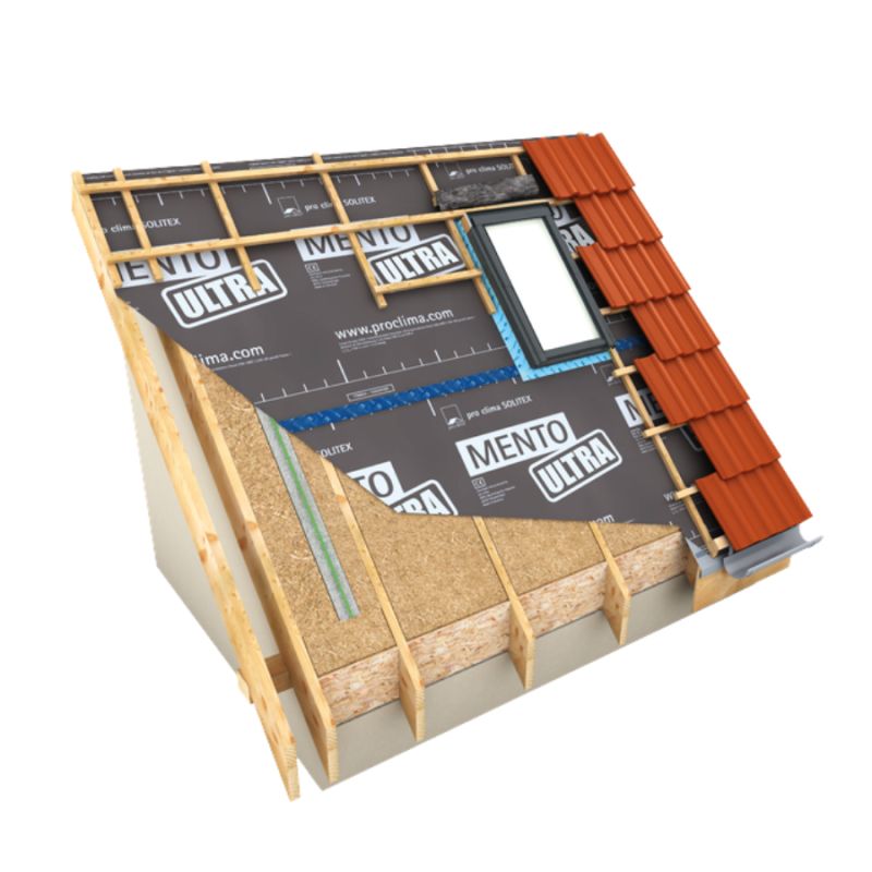 Écran sous-toiture avec armature SOLITEX MENTO ULTRA Proclima (1.5x50m, 75m²)