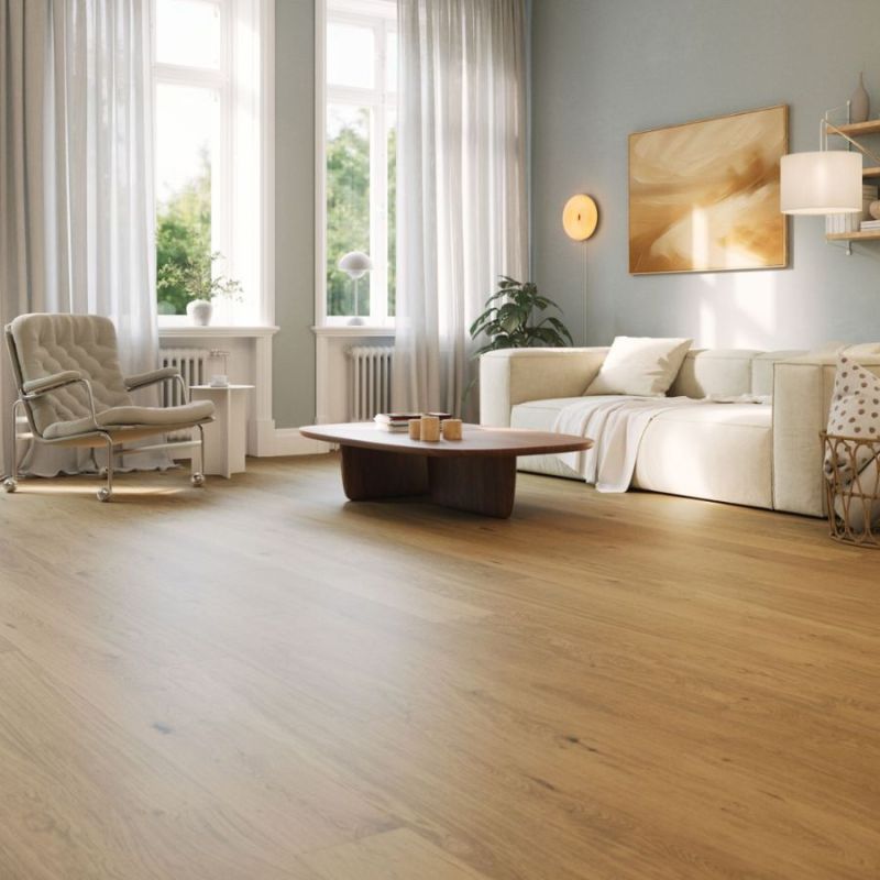 Sol en bois densifié - Verni Pro Mat Cl33 Natural KVARNBY L