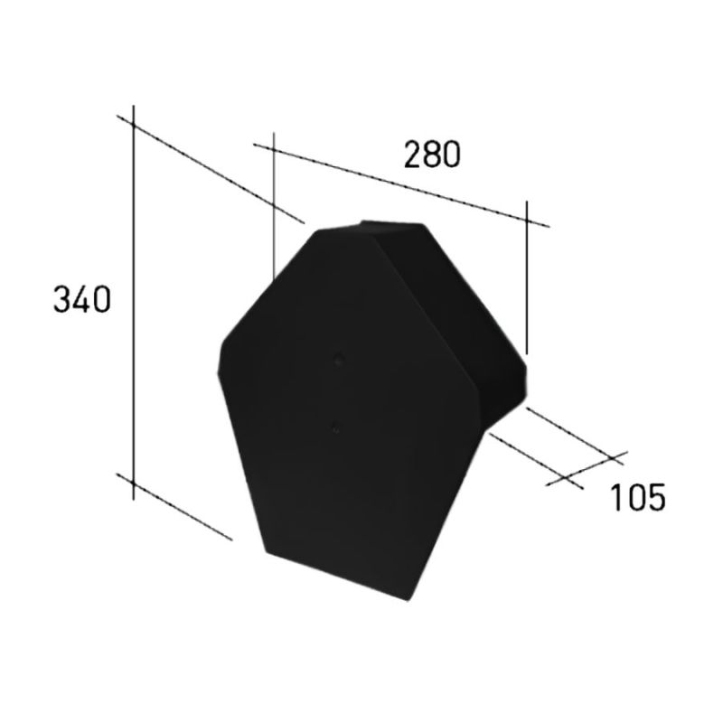Fronton 45° klinker – Q147 - La Escandelle - 3