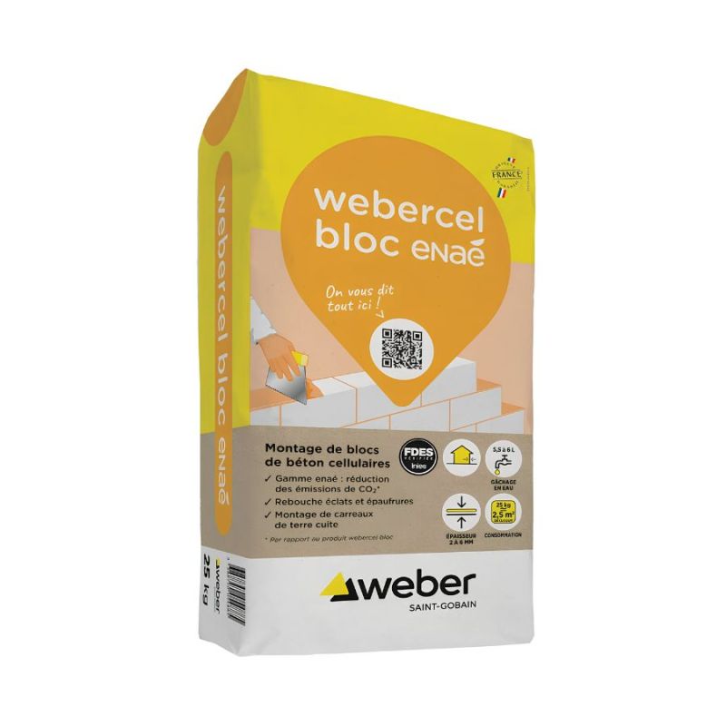 Webercel bloc ENAE pour joints minces - Sac 25kg
