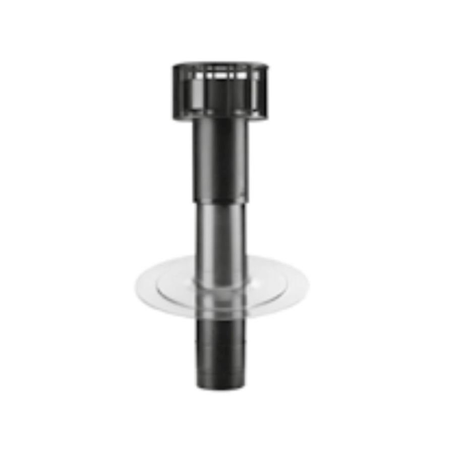 Chapeau de toit métallique DN160 pour toit plat -  Noir - Zehnder