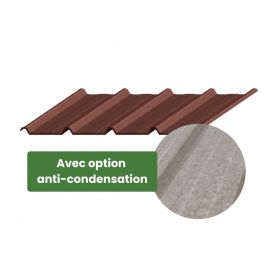 Tole couverture  TOP4-40 - epaisseur 0,63mm (anti-condensation) - Rouge brun - 0