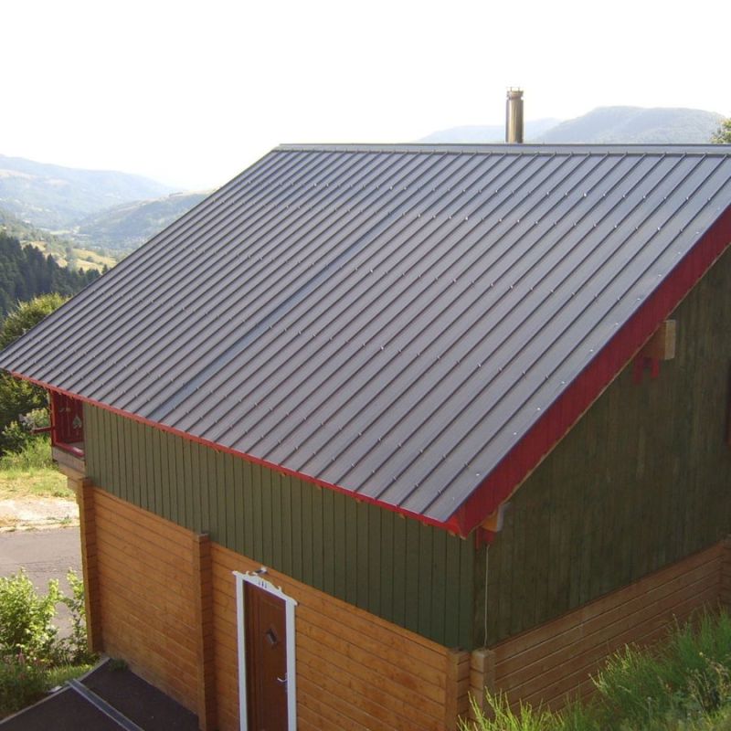 Tôle couverture acier TOP4-40 - Bac acier gris anthracite 0,75mm - 5
