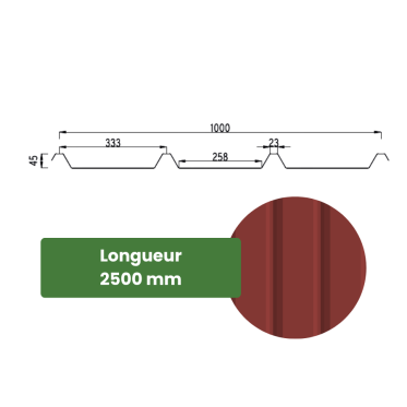 bac acier rouge bordeaux​ LA PARISIENNE - 0