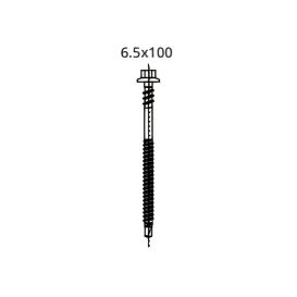 Fixations 6.5x100 mm Support Bois