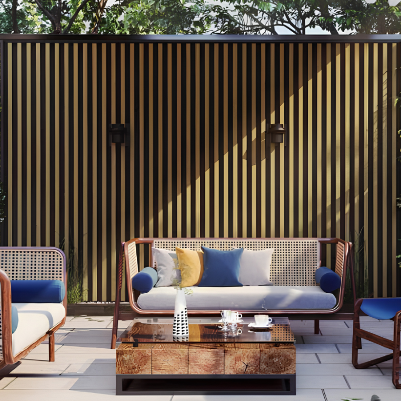 ONWOOD BARO 710 terrasse Chêne Clair avec Bandes Noire