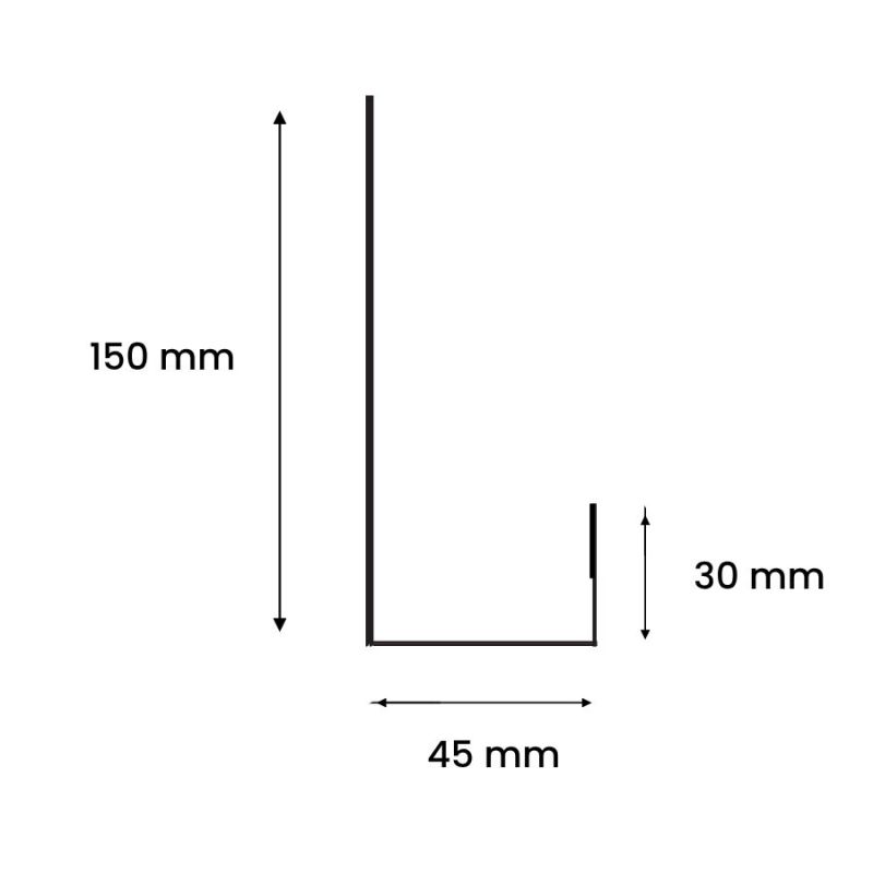 Profil finition universel - Standard - XL45 pour Onwood Baro 710 - 2500mm - dimensions