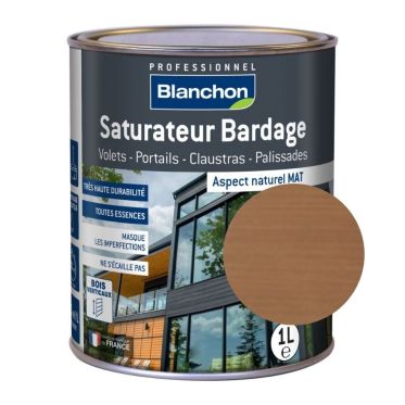 Saturateur bardage opaque Blanchon 1L - aspect mat poudré - teintée